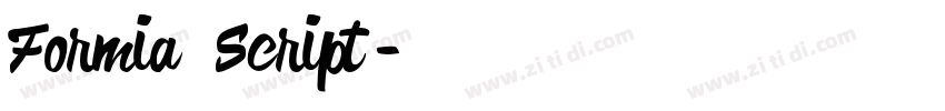 Formia Script字体转换